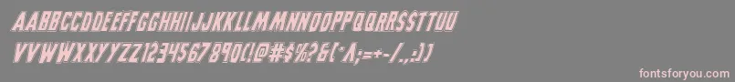 Grimghostcollegeital-Schriftart – Rosa Schriften auf grauem Hintergrund