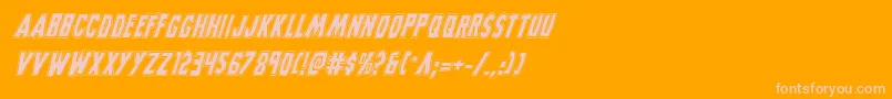 Grimghostcollegeital Font – Pink Fonts on Orange Background