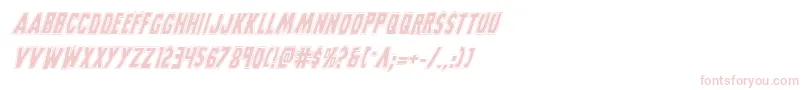 フォントGrimghostcollegeital – 白い背景にピンクのフォント