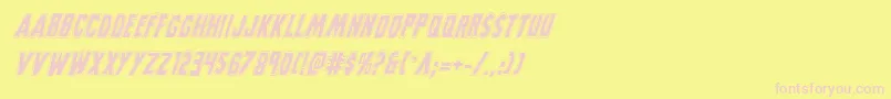 fuente Grimghostcollegeital – Fuentes Rosadas Sobre Fondo Amarillo