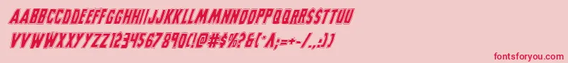 Grimghostcollegeital-Schriftart – Rote Schriften auf rosa Hintergrund