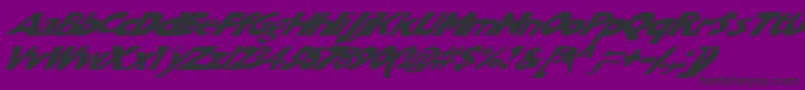 Chunkoblockoslantedwild-Schriftart – Schwarze Schriften auf violettem Hintergrund