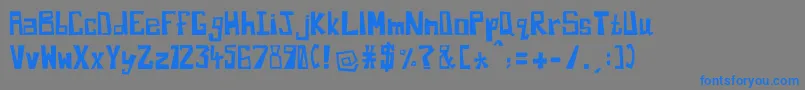 フォントMartiloRegular – 灰色の背景に青い文字