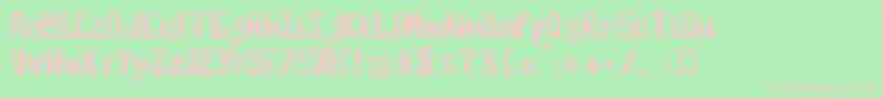 MartiloRegular Font – Pink Fonts on Green Background