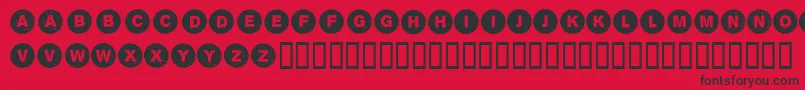 Sectii00 Font – Black Fonts on Red Background