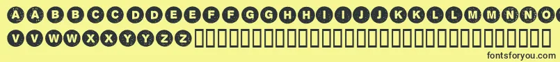 Sectii00 Font – Black Fonts on Yellow Background