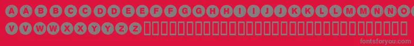 Sectii00 Font – Gray Fonts on Red Background