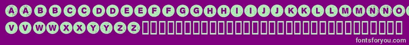 Sectii00 Font – Green Fonts on Purple Background