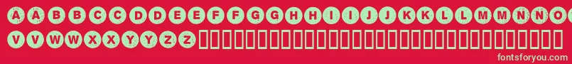 Sectii00-Schriftart – Grüne Schriften auf rotem Hintergrund
