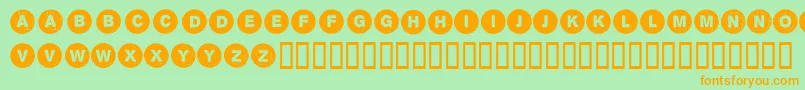 Шрифт Sectii00 – оранжевые шрифты на зелёном фоне