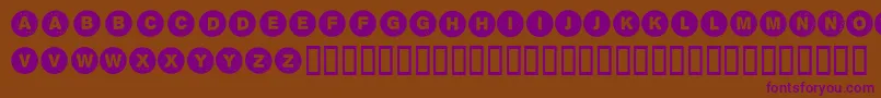 Sectii00 Font – Purple Fonts on Brown Background