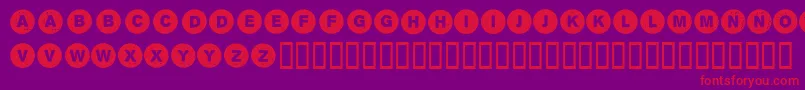 Sectii00 Font – Red Fonts on Purple Background