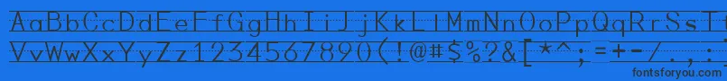 PenmanshipPrint-Schriftart – Schwarze Schriften auf blauem Hintergrund