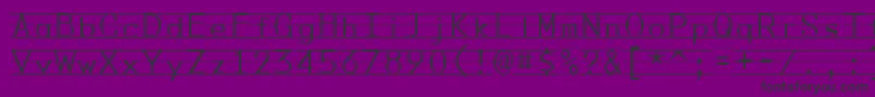Czcionka PenmanshipPrint – czarne czcionki na fioletowym tle