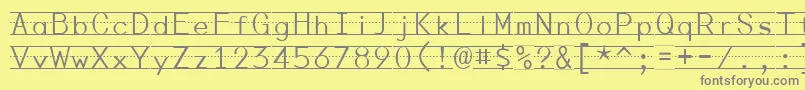 PenmanshipPrint Font – Gray Fonts on Yellow Background