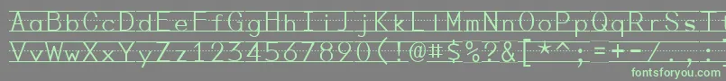 PenmanshipPrint Font – Green Fonts on Gray Background