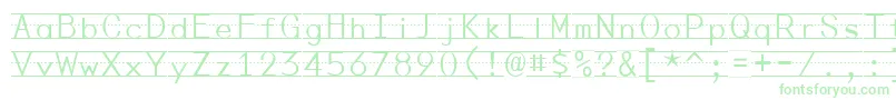 フォントPenmanshipPrint – 白い背景に緑のフォント