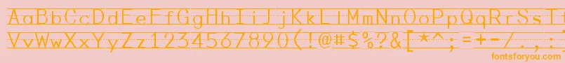 More about PenmanshipPrint Font PenmanshipPrint Font – Orange Fonts on Pink Background
