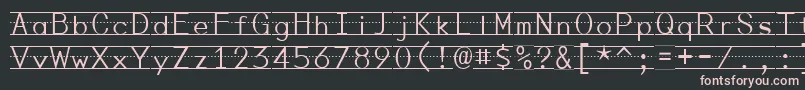 フォントPenmanshipPrint – 黒い背景にピンクのフォント