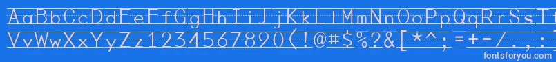 fuente PenmanshipPrint – Fuentes Rosadas Sobre Fondo Azul