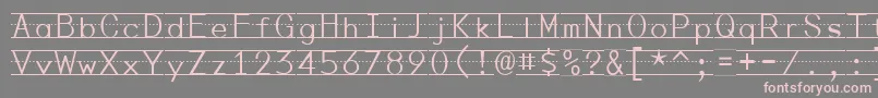 PenmanshipPrint Font – Pink Fonts on Gray Background