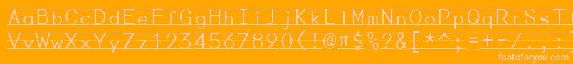 fuente PenmanshipPrint – Fuentes Rosadas Sobre Fondo Naranja
