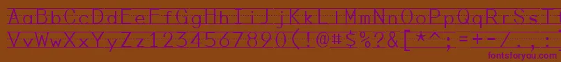 PenmanshipPrint Font – Purple Fonts on Brown Background