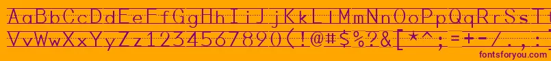 Подробнее о шрифте PenmanshipPrint Шрифт PenmanshipPrint – фиолетовые шрифты на оранжевом фоне