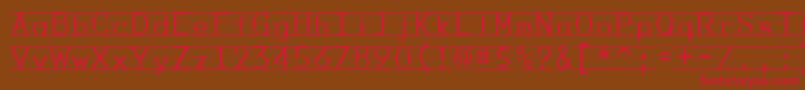 PenmanshipPrint Font – Red Fonts on Brown Background