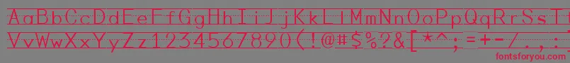 fuente PenmanshipPrint – Fuentes Rojas Sobre Fondo Gris