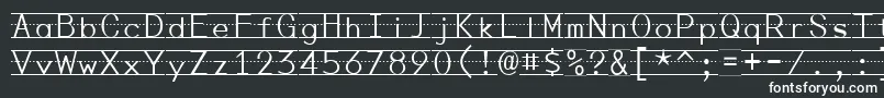 PenmanshipPrint-fontti – valkoiset fontit mustalla taustalla