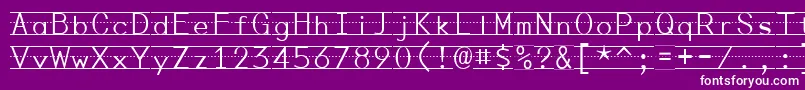 PenmanshipPrint Font – White Fonts on Purple Background