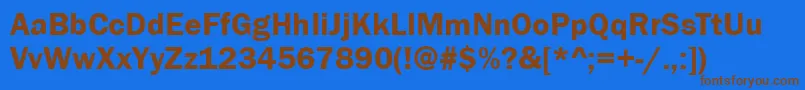 StGothicBold Font – Brown Fonts on Blue Background