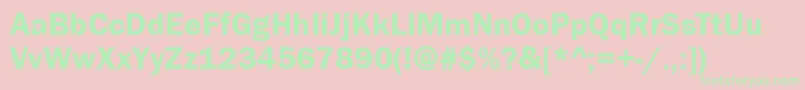 StGothicBold Font – Green Fonts on Pink Background