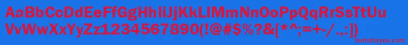 StGothicBold Font – Red Fonts on Blue Background