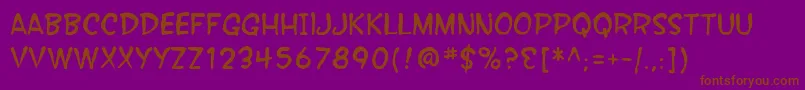 Шрифт SfWonderComicBlotch – коричневые шрифты на фиолетовом фоне