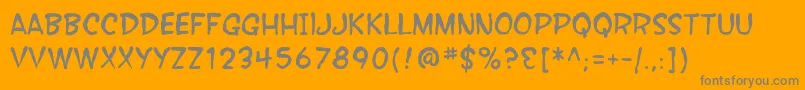 SfWonderComicBlotch Font – Gray Fonts on Orange Background