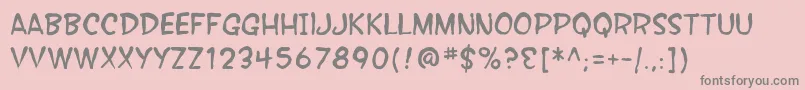 フォントSfWonderComicBlotch – ピンクの背景に灰色の文字