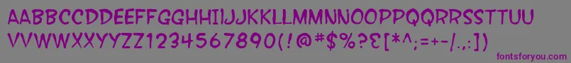 SfWonderComicBlotch Font – Purple Fonts on Gray Background