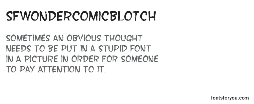 SfWonderComicBlotch フォントのレビュー