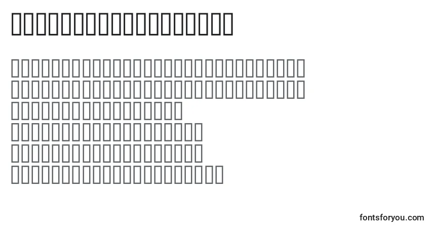 Шрифт AConceptotitulnrcm – алфавит, цифры, специальные символы