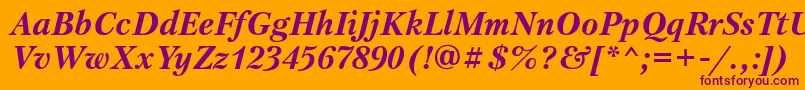 PetersburgttBolditalic Font – Purple Fonts on Orange Background