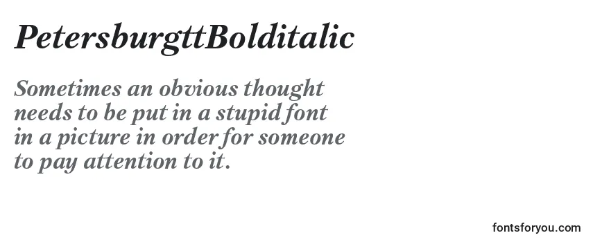 Review of the PetersburgttBolditalic Font