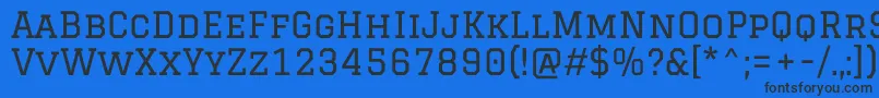 フォントGraduateRegular – 黒い文字の青い背景