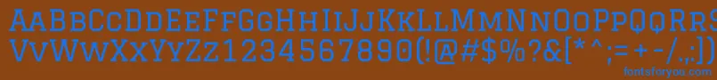 GraduateRegular Font – Blue Fonts on Brown Background