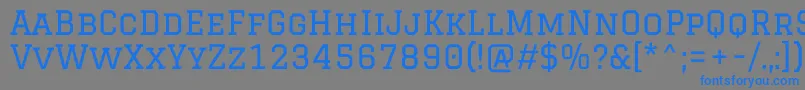 Шрифт GraduateRegular – синие шрифты на сером фоне