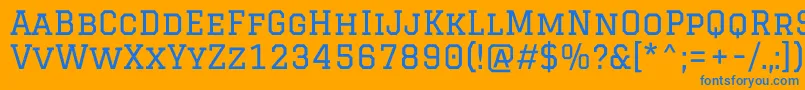 GraduateRegular Font – Blue Fonts on Orange Background