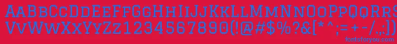 GraduateRegular Font – Blue Fonts on Red Background