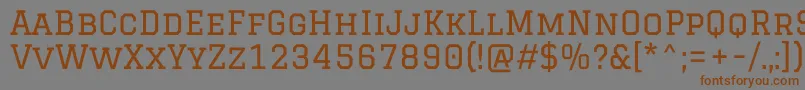 GraduateRegular-Schriftart – Braune Schriften auf grauem Hintergrund