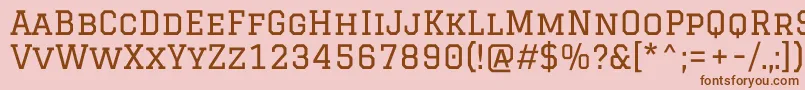 GraduateRegular Font – Brown Fonts on Pink Background